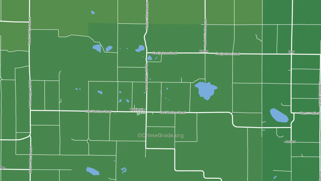 49459, MI Map of Vehicle Theft Rates