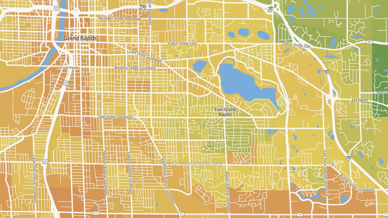 49506, MI Map of Vehicle Theft Rates