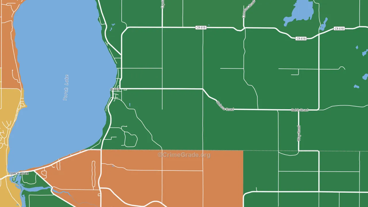 49612, MI Map of Vehicle Theft Rates