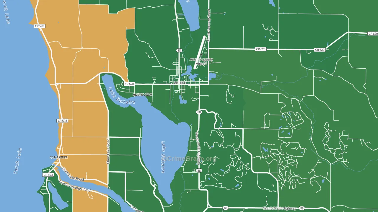 49615, MI Map of Vehicle Theft Rates