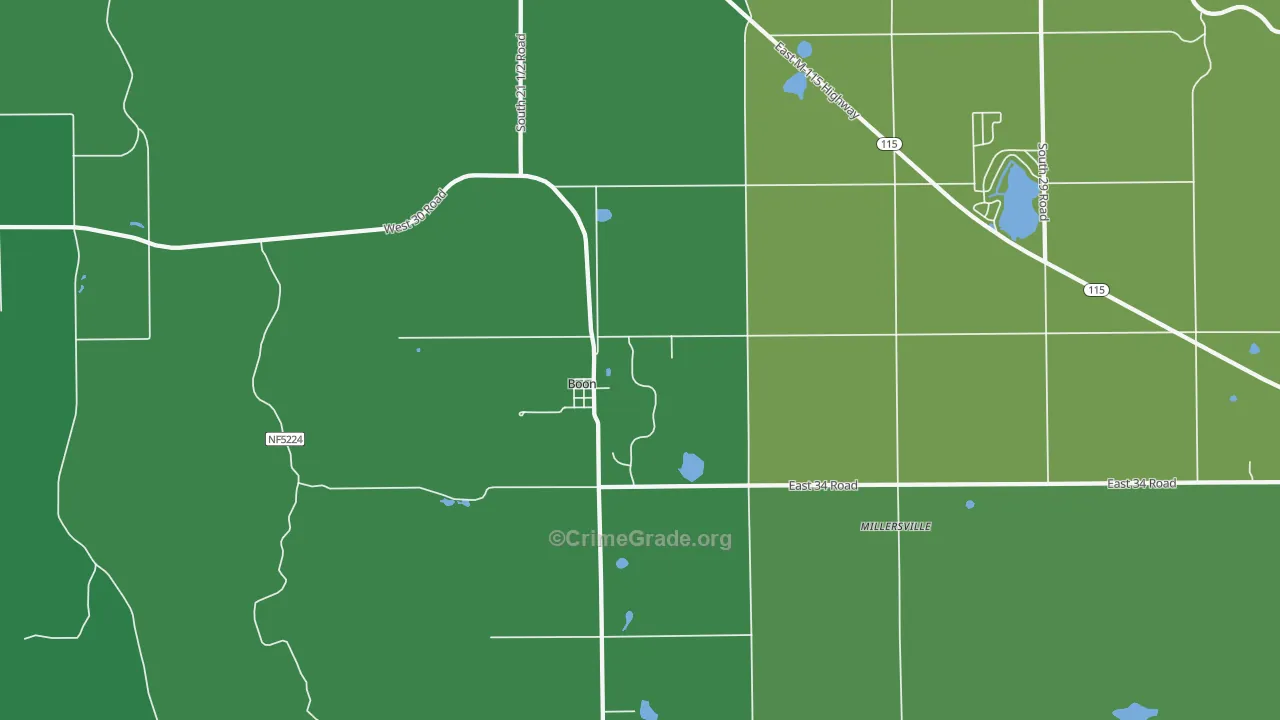 49618, MI Map of Vehicle Theft Rates