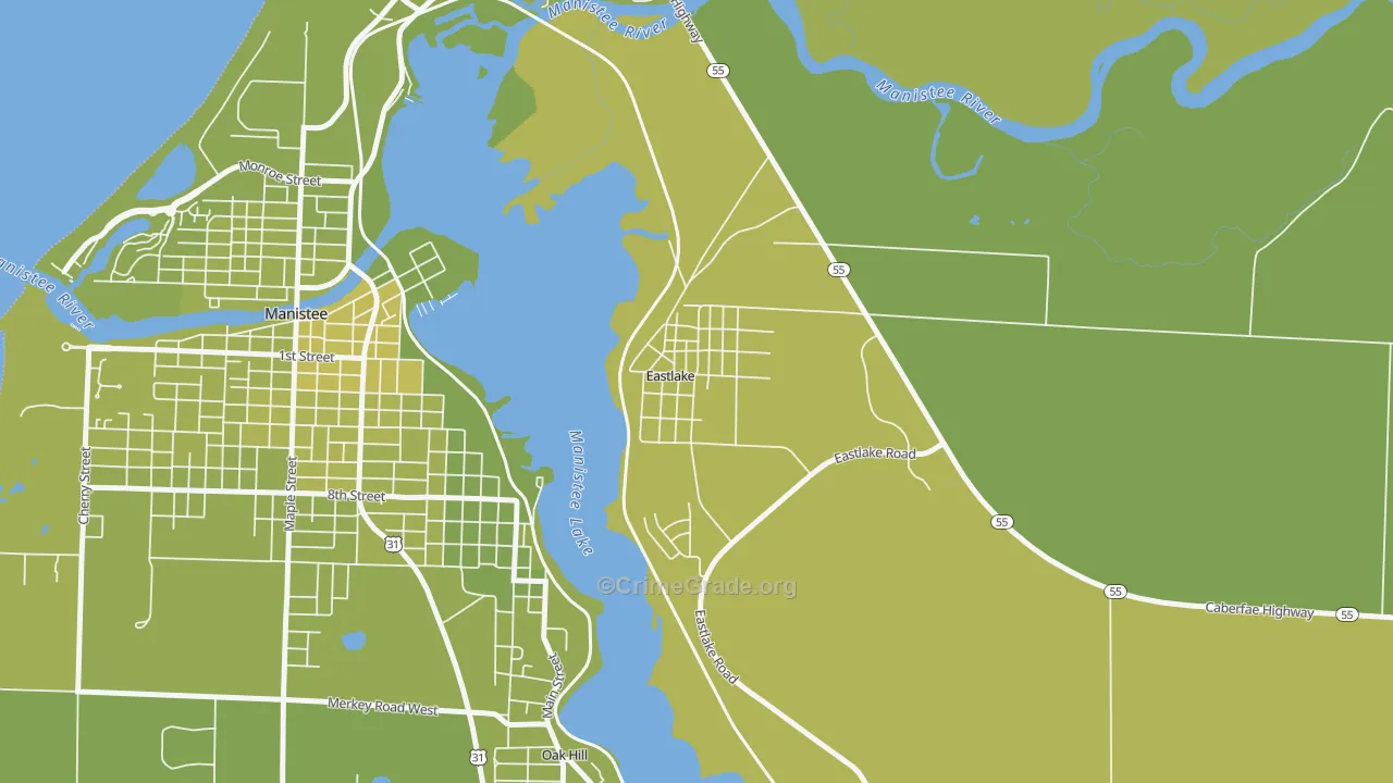 49626, MI Map of Vehicle Theft Rates