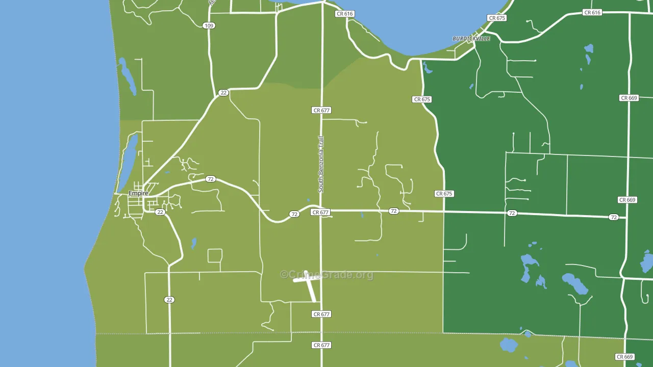 49630, MI Map of Vehicle Theft Rates