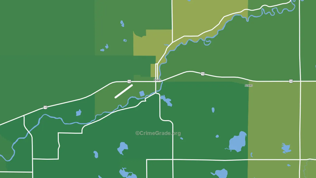 49631, MI Map of Vehicle Theft Rates