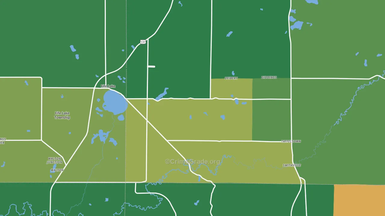 49633, MI Map of Vehicle Theft Rates