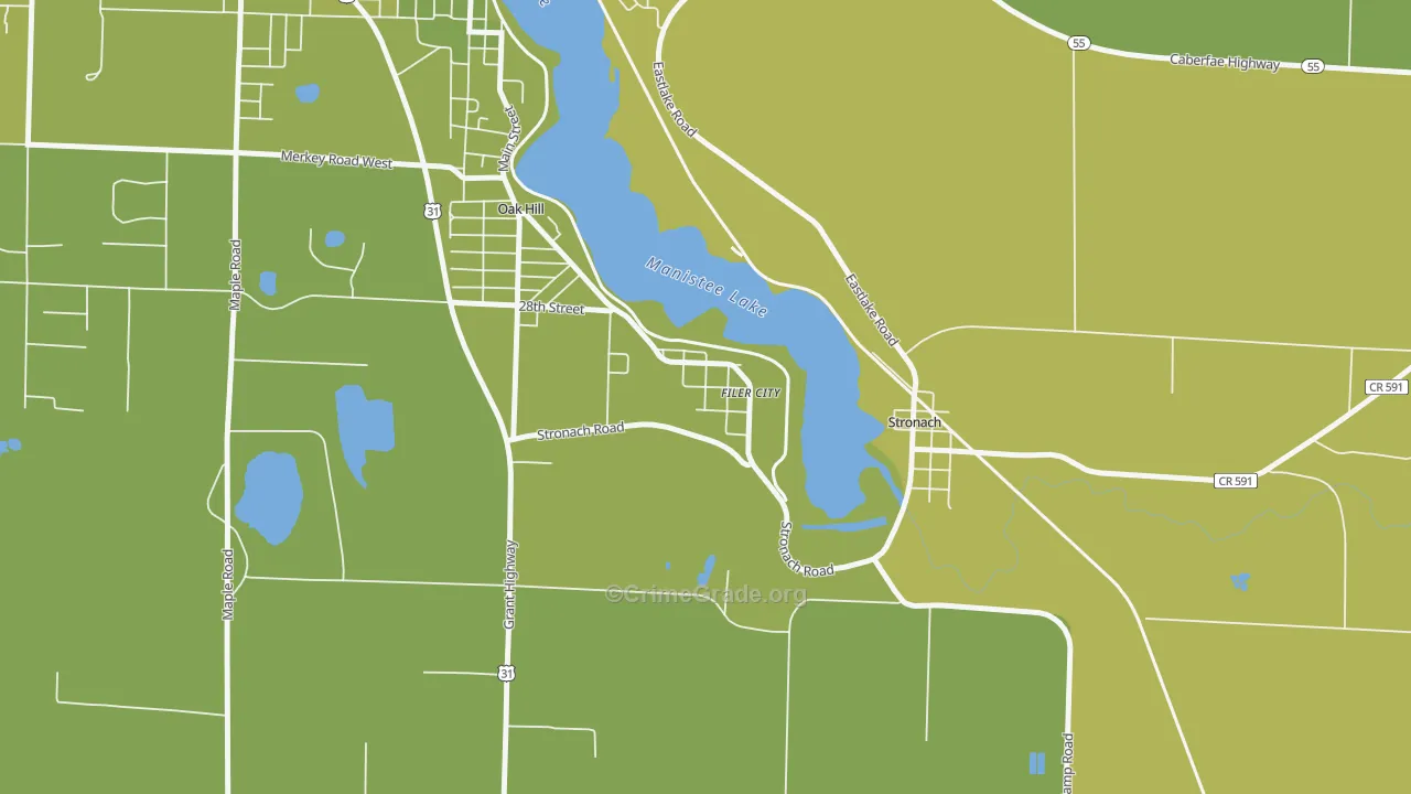 49634, MI Map of Vehicle Theft Rates