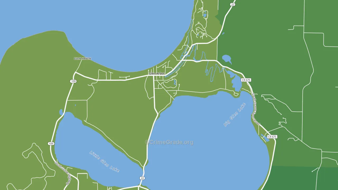 49636, MI Map of Vehicle Theft Rates