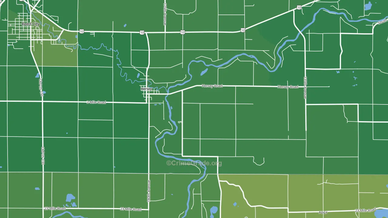 49639, MI Map of Vehicle Theft Rates