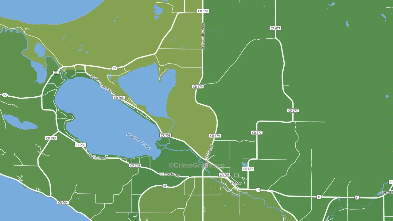 49640, MI Map of Vehicle Theft Rates