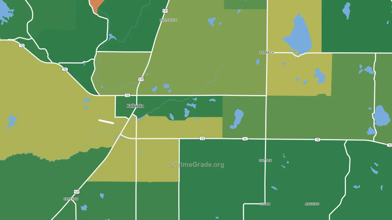 49646, MI Map of Vehicle Theft Rates