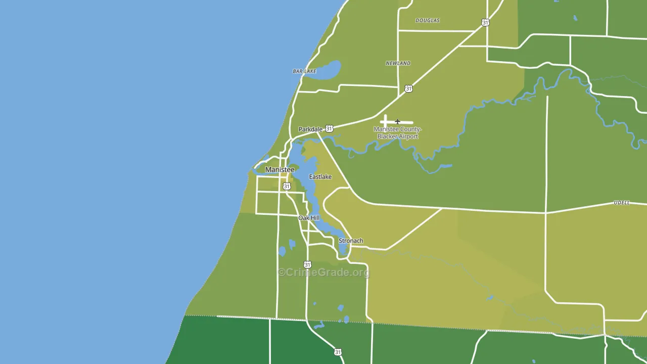 49660, MI Map of Vehicle Theft Rates
