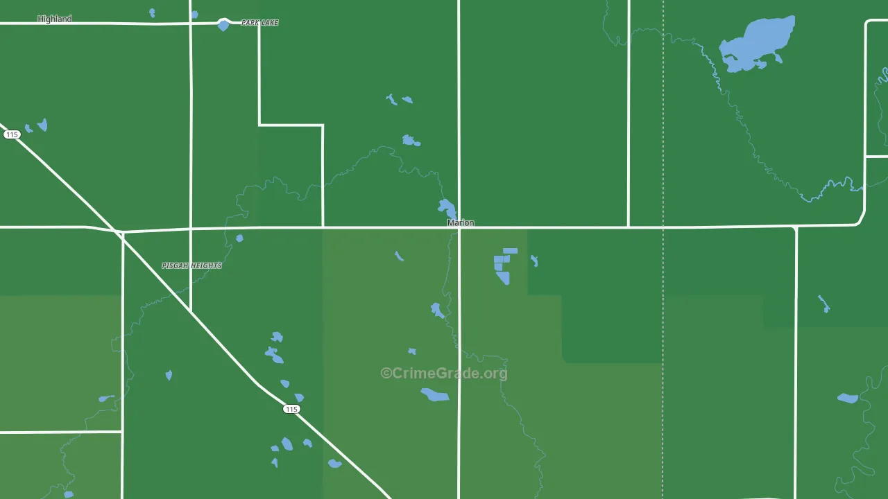 49665, MI Map of Vehicle Theft Rates
