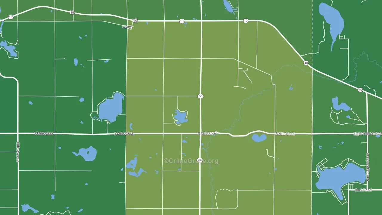 49679, MI Map of Vehicle Theft Rates