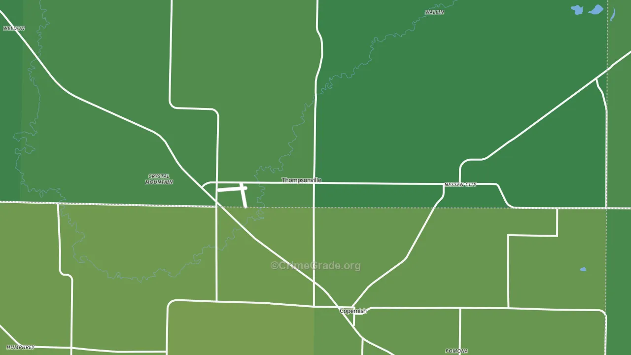 49683, MI Map of Vehicle Theft Rates