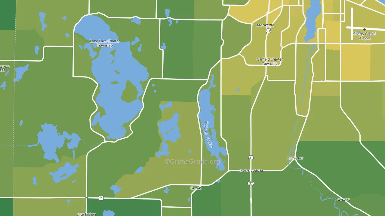 49685, MI Map of Vehicle Theft Rates