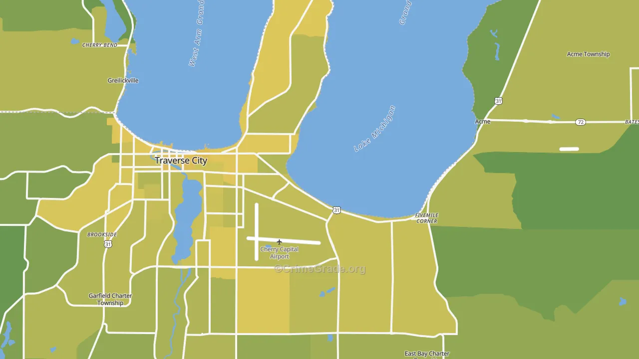 49686, MI Map of Vehicle Theft Rates