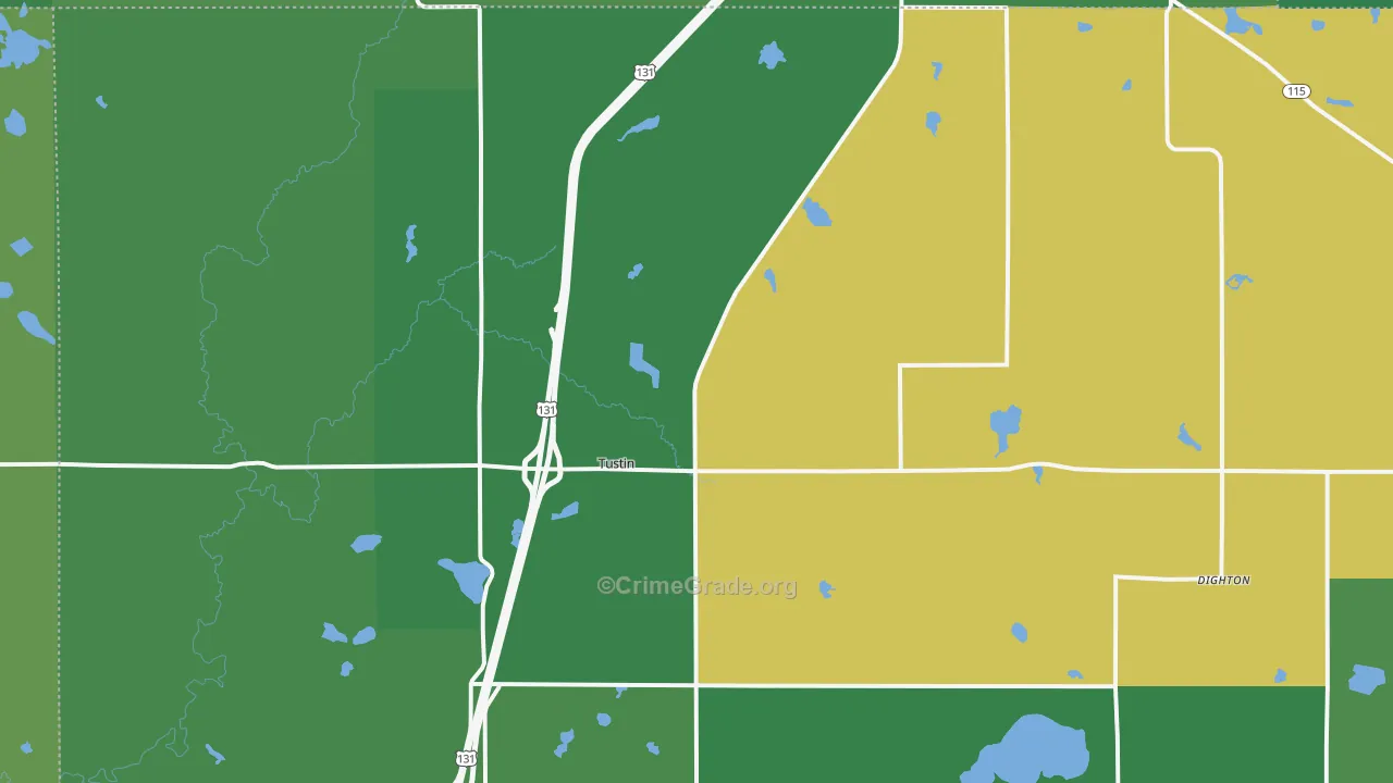 49688, MI Map of Vehicle Theft Rates