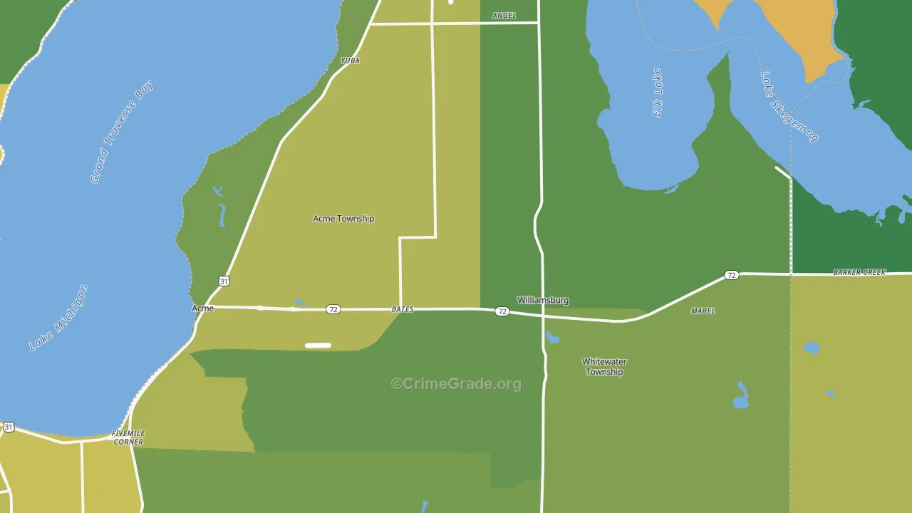 49690, MI Map of Vehicle Theft Rates