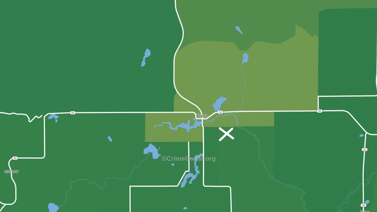 49709, MI Map of Vehicle Theft Rates
