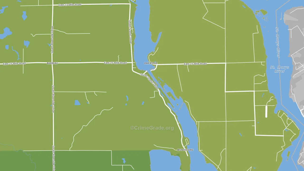 49710, MI Map of Vehicle Theft Rates