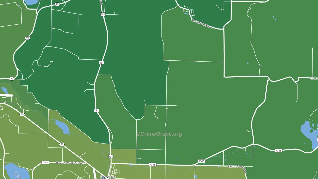 49713, MI Map of Vehicle Theft Rates