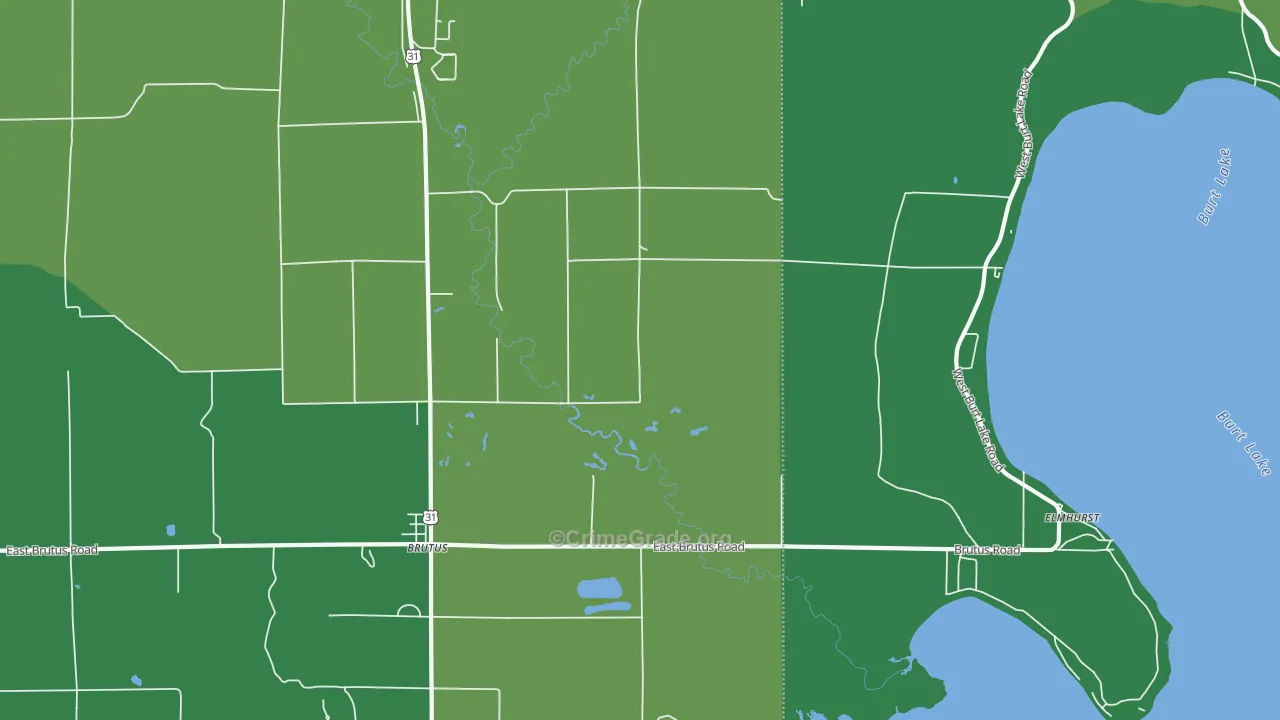49716, MI Map of Vehicle Theft Rates