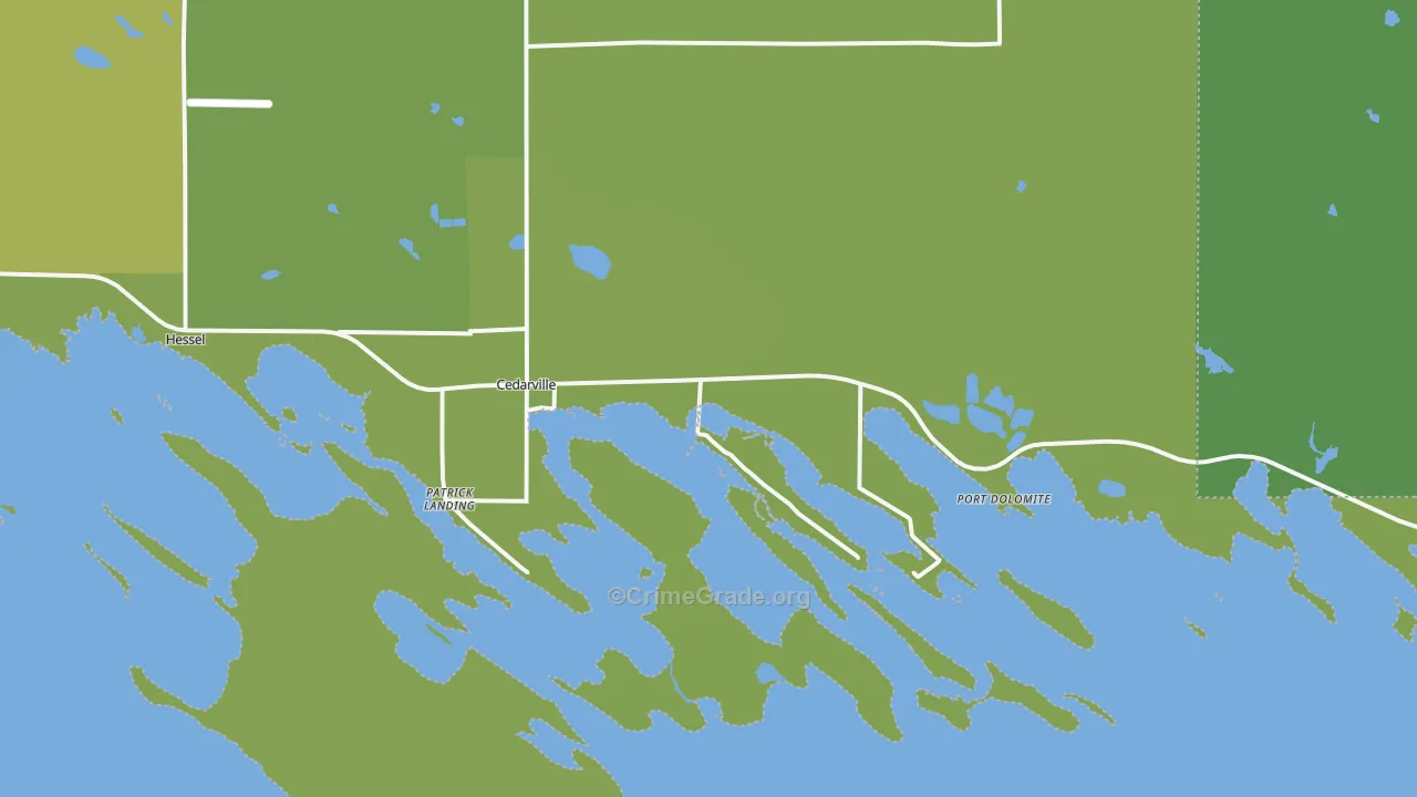 49719, MI Map of Vehicle Theft Rates