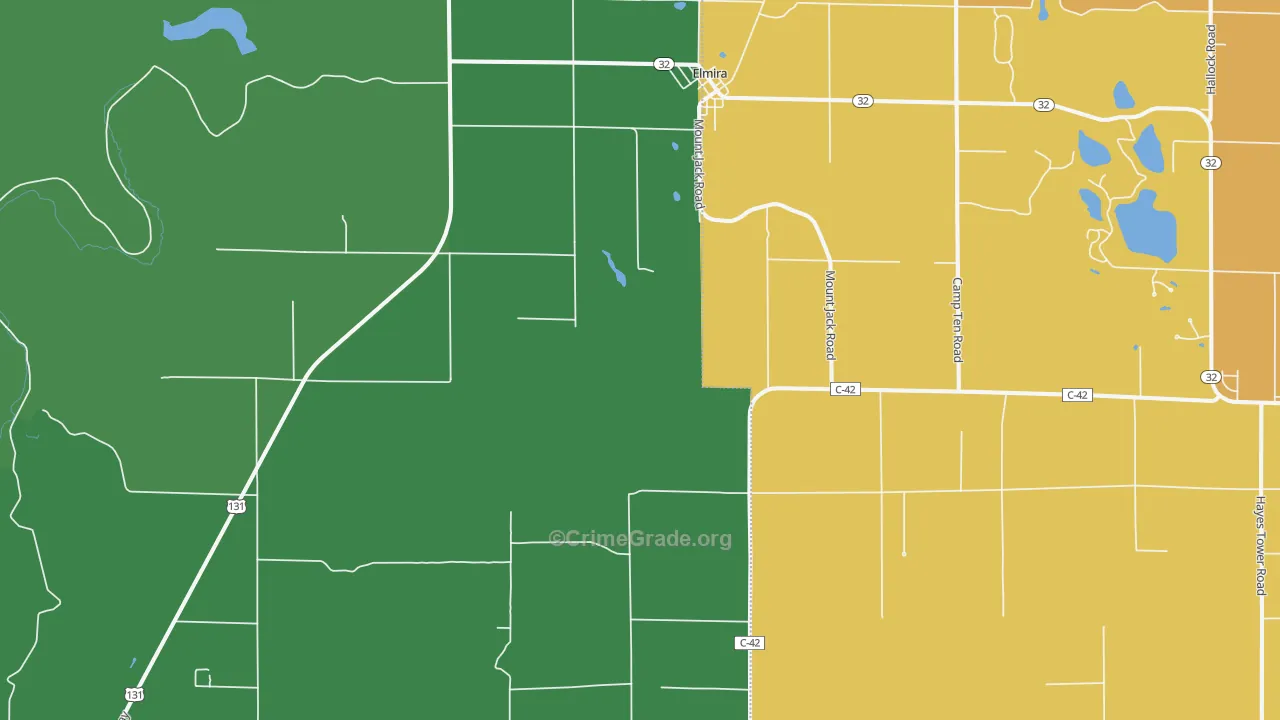 49730, MI Map of Vehicle Theft Rates