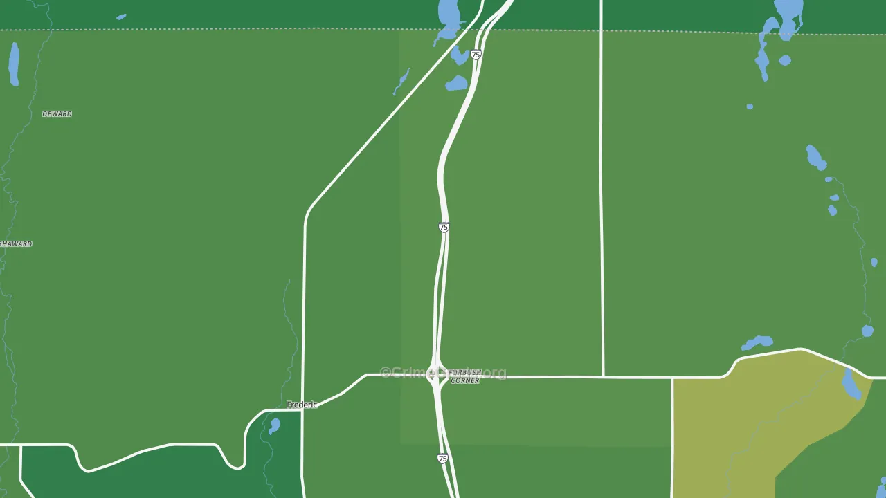 49733, MI Map of Vehicle Theft Rates