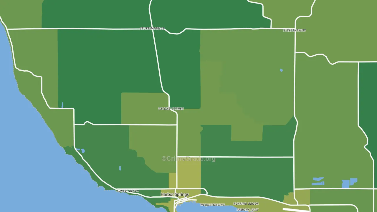 49740, MI Map of Vehicle Theft Rates