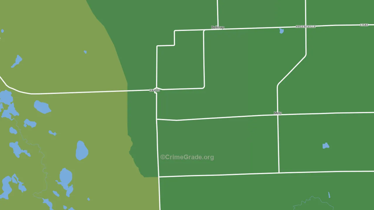 49743, MI Map of Vehicle Theft Rates
