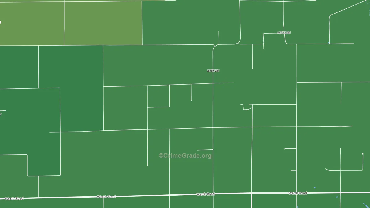 49744, MI Map of Vehicle Theft Rates