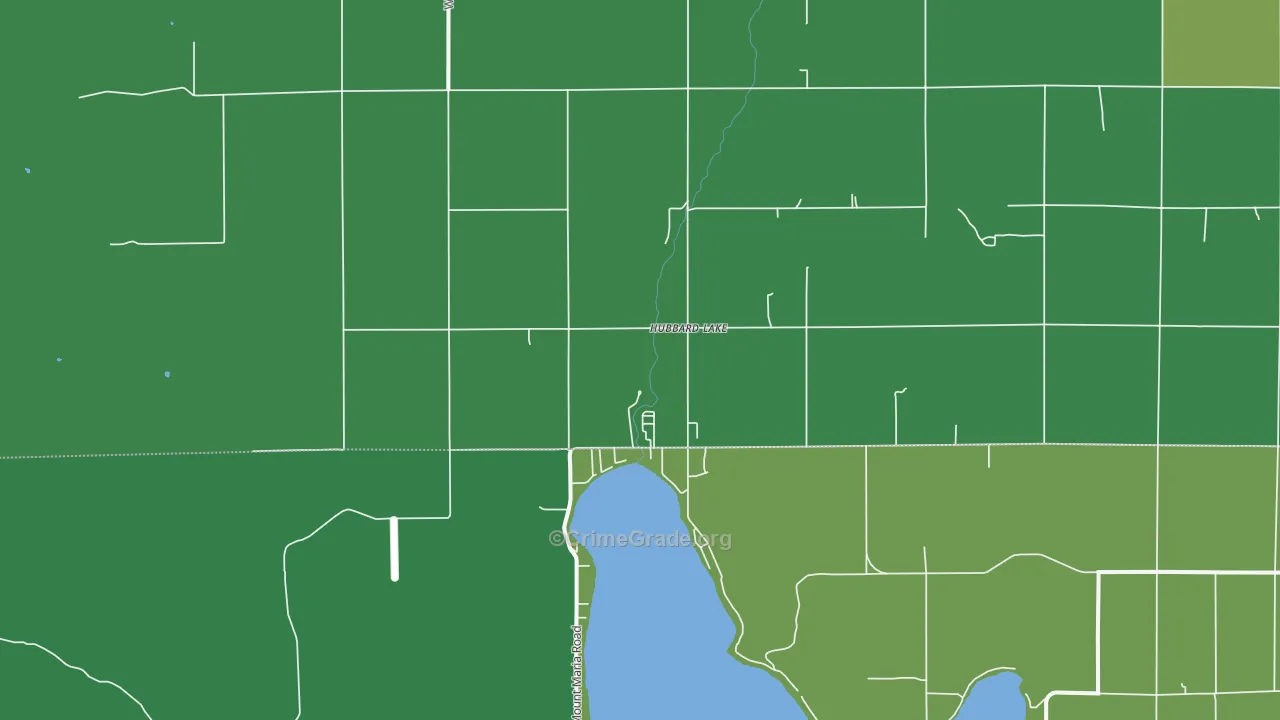 49747, MI Map of Vehicle Theft Rates
