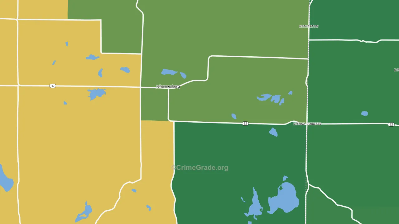 49751, MI Map of Vehicle Theft Rates