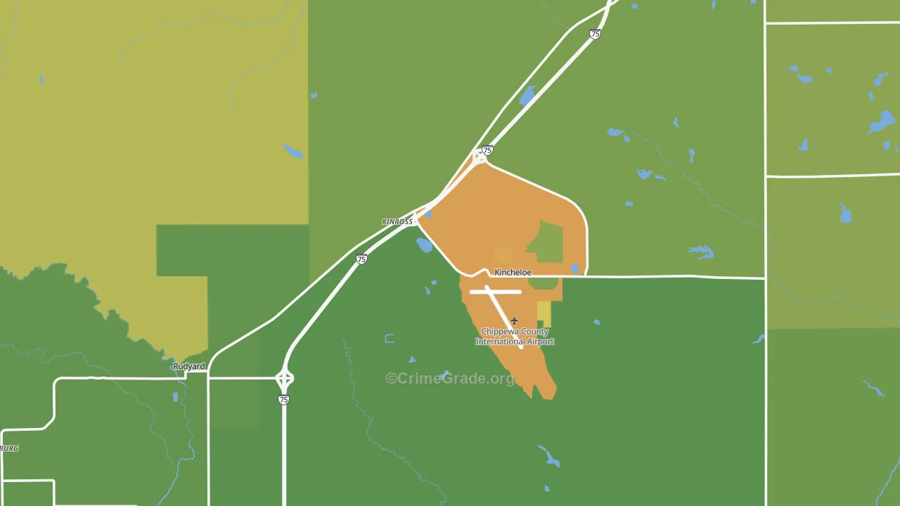 49752, MI Map of Vehicle Theft Rates