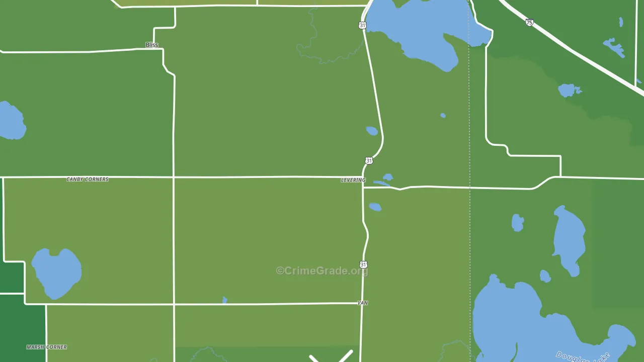 49755, MI Map of Vehicle Theft Rates