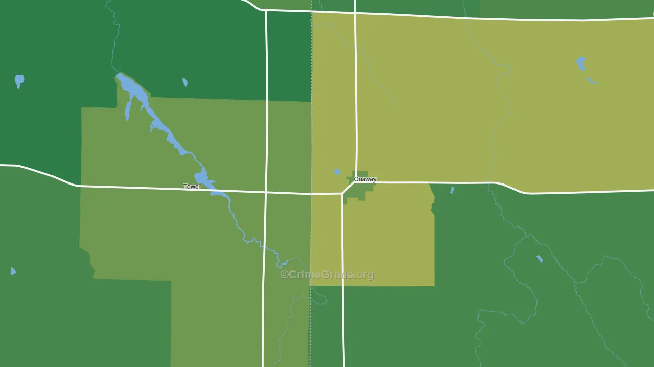 49765, MI Map of Vehicle Theft Rates