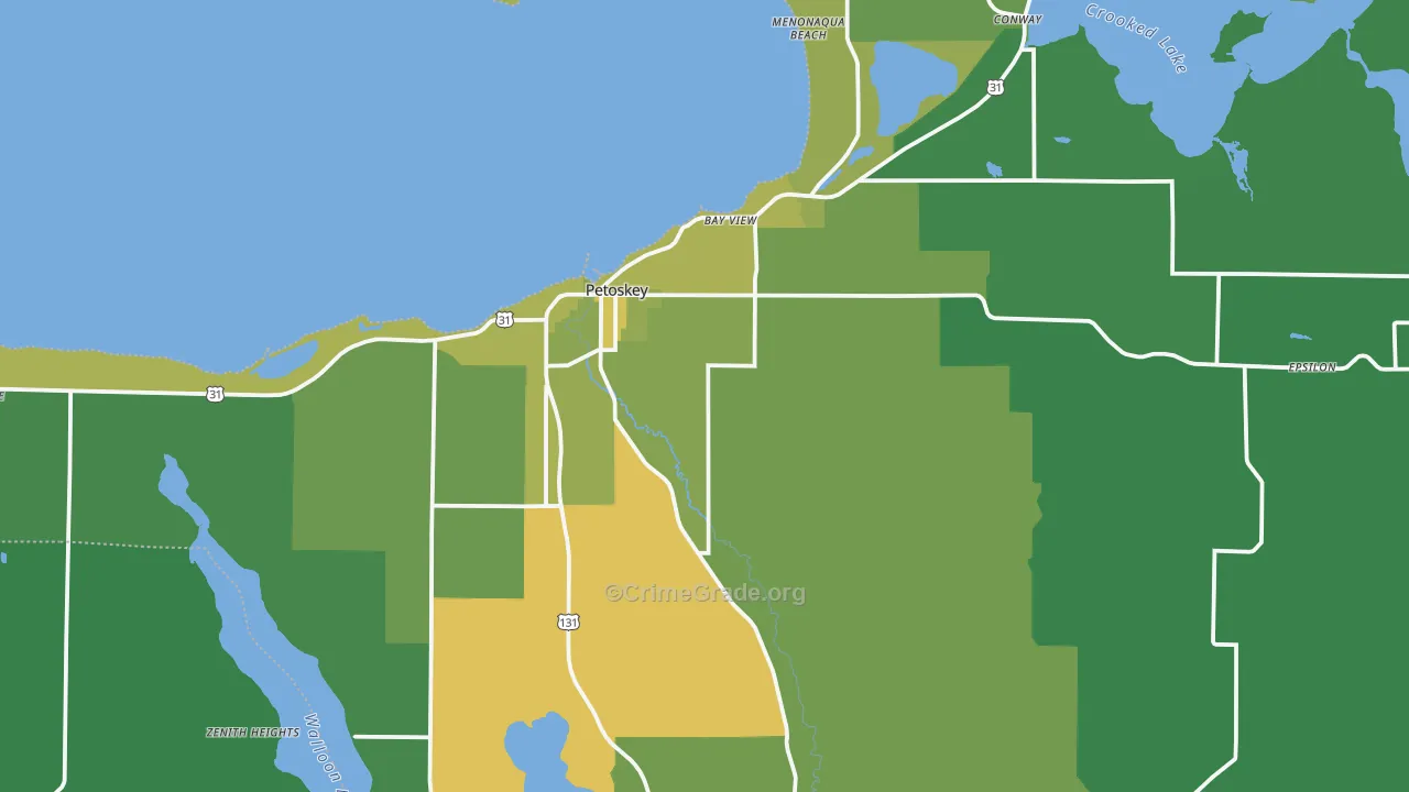 49770, MI Map of Vehicle Theft Rates