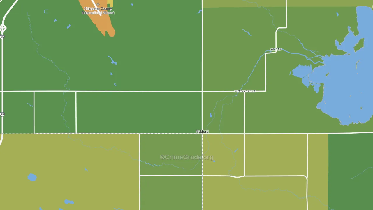 49774, MI Map of Vehicle Theft Rates