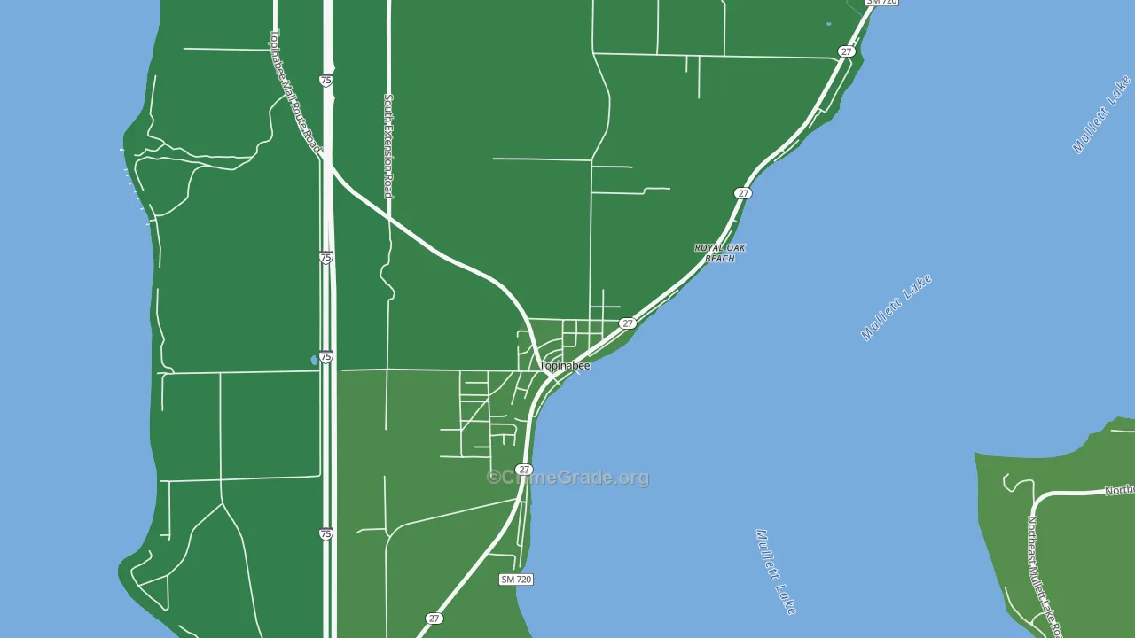 49791, MI Map of Vehicle Theft Rates