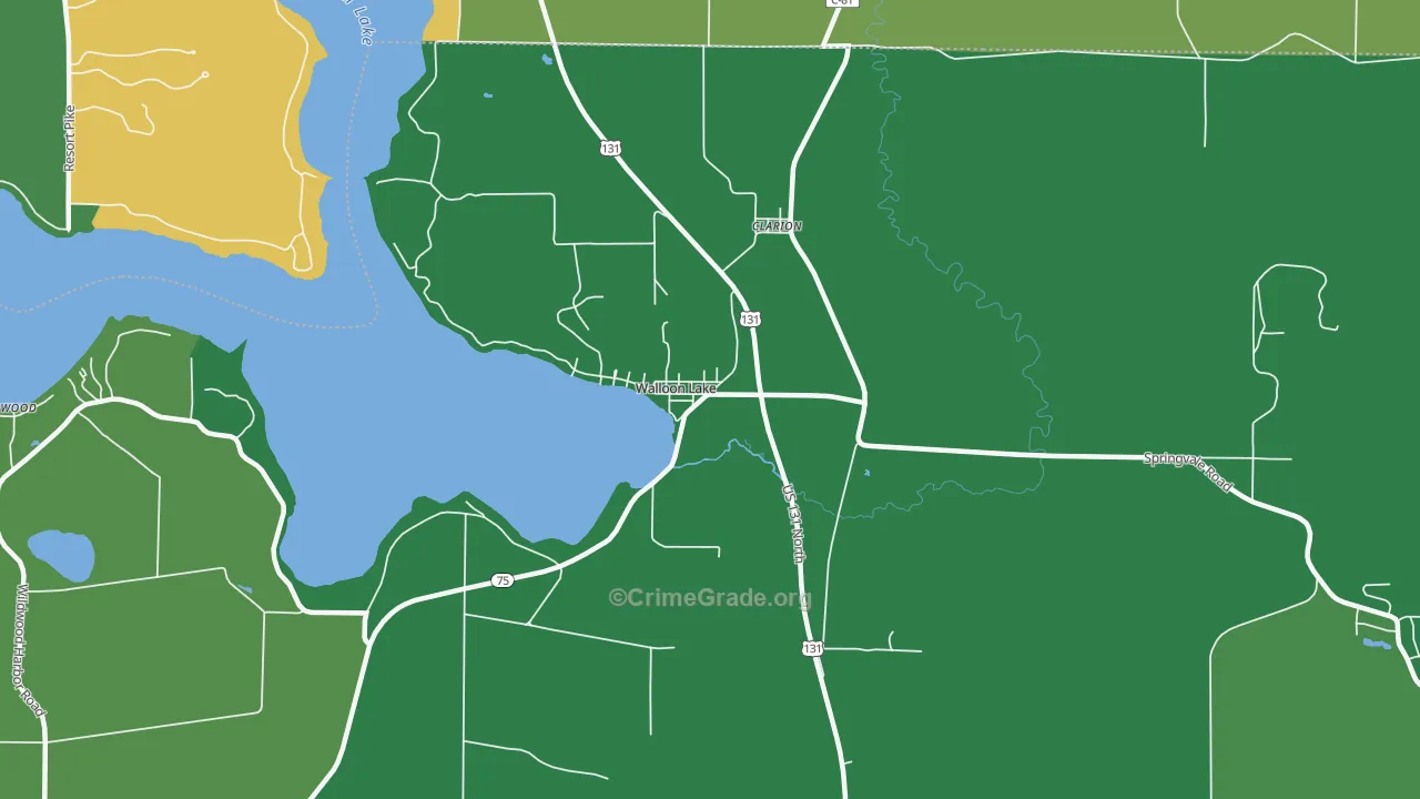 49796, MI Map of Vehicle Theft Rates