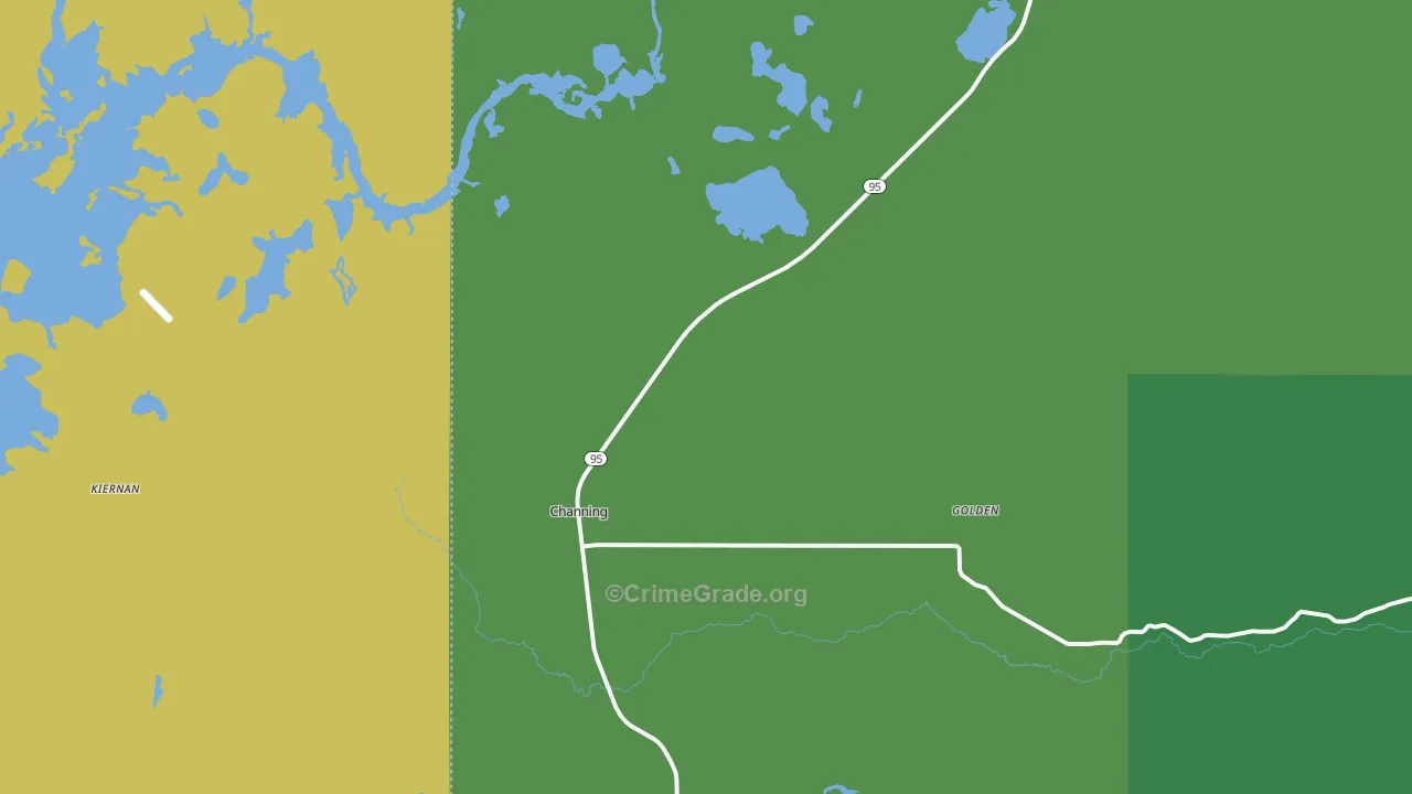 49815, MI Map of Vehicle Theft Rates
