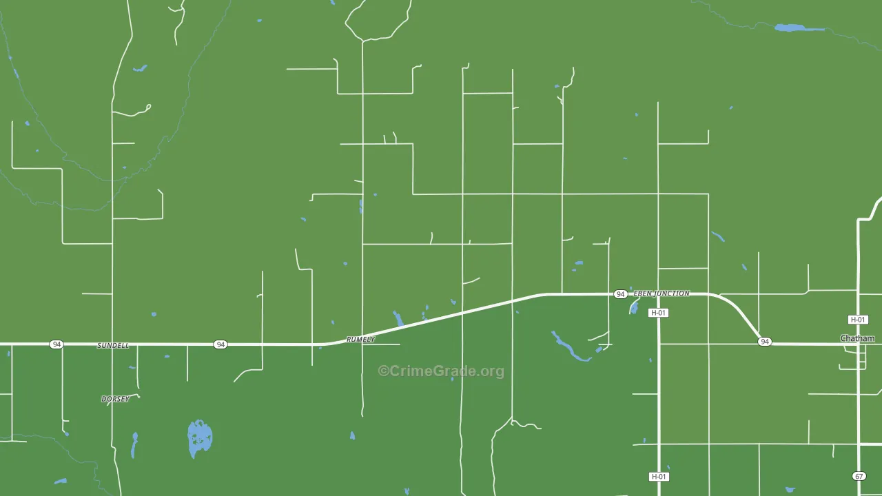 49826, MI Map of Vehicle Theft Rates