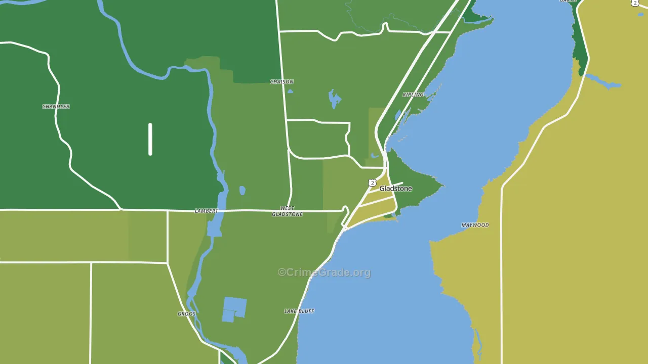 49837, MI Map of Vehicle Theft Rates