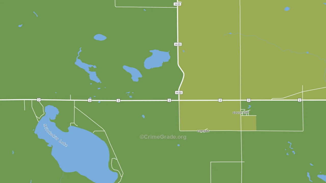 49838, MI Map of Vehicle Theft Rates