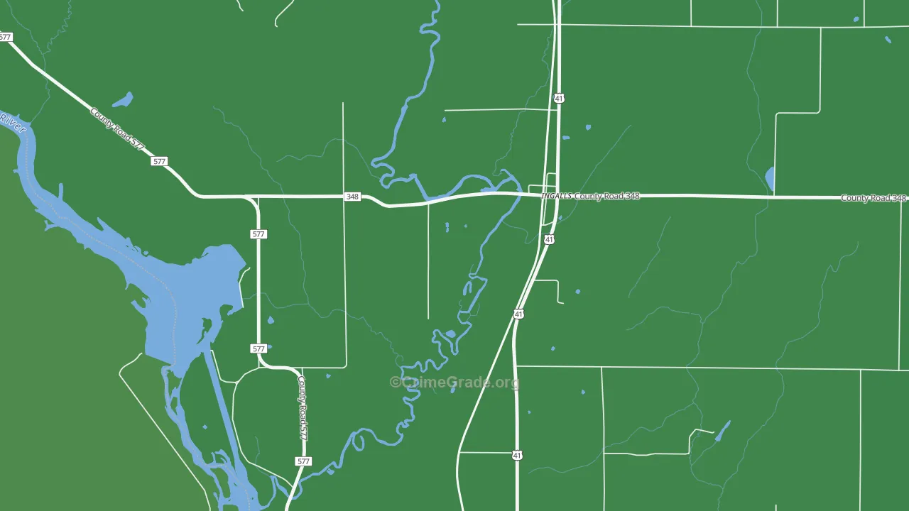 49848, MI Map of Vehicle Theft Rates