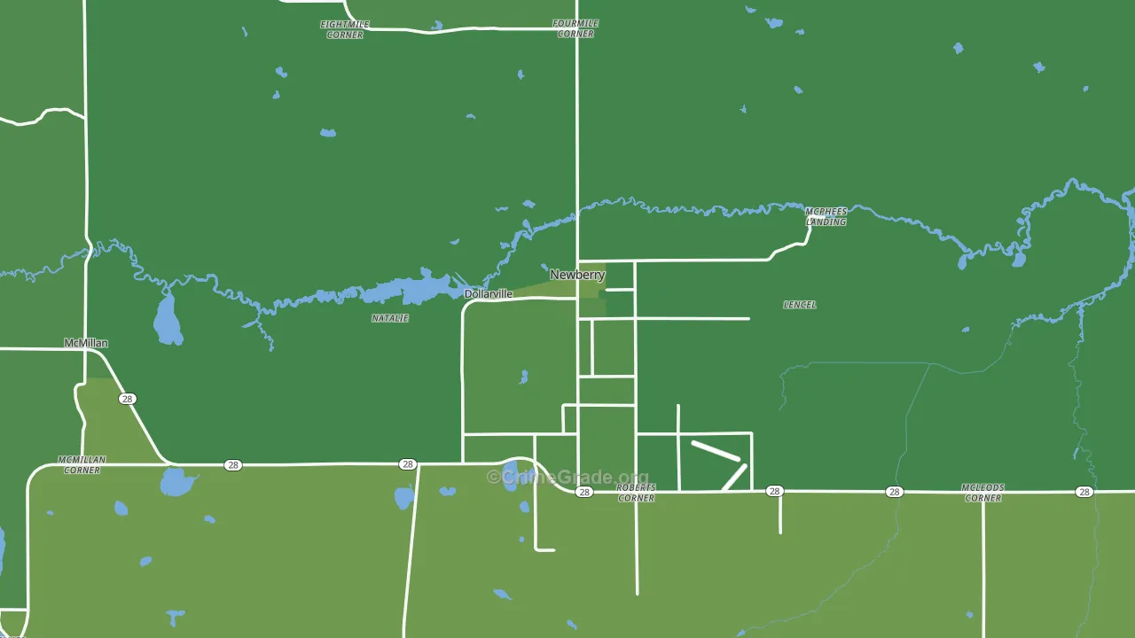 49868, MI Map of Vehicle Theft Rates