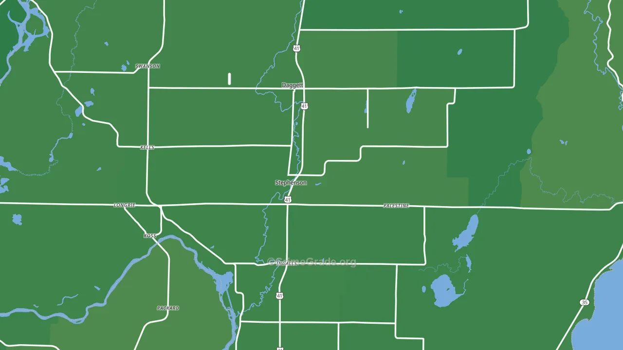 49887, MI Map of Vehicle Theft Rates