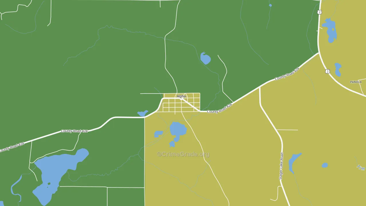 49902, MI Map of Vehicle Theft Rates