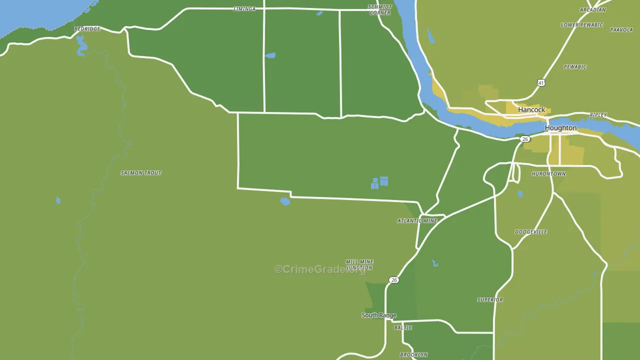 49905, MI Map of Vehicle Theft Rates